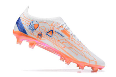 Men's Puma Ultra Ultimate FG Firm Ground Low-Tops Football Boots - Orange/Blue/White