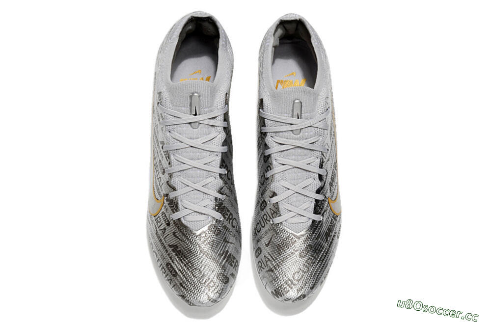 Unisex Nike Air Zoom Mercurial Vapor 15 Elite FG Firm Ground Low-Tops Football Boots - Sliver/Gold/Rainbow 5