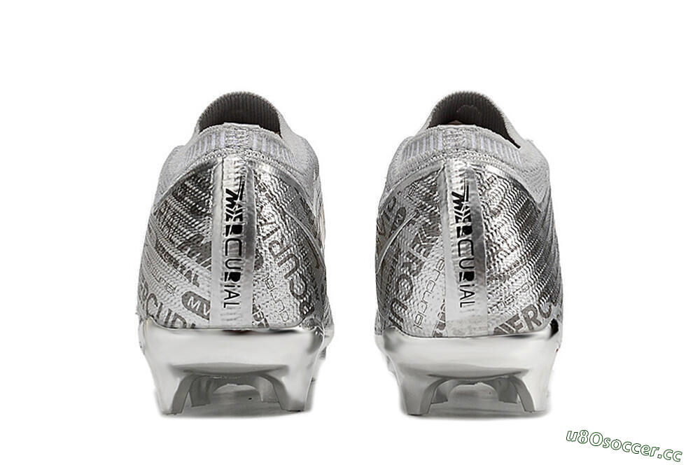 Unisex Nike Air Zoom Mercurial Vapor 15 Elite FG Firm Ground Low-Tops Football Boots - Sliver/Gold/Rainbow 6
