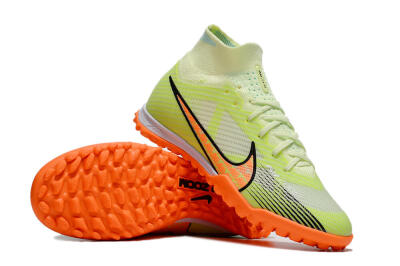 Men's Nike Air Zoom Mercurial Superfly 15 Elite TF Artificial Turf High-Tops Football Shoes - Yellow/Orange/Black