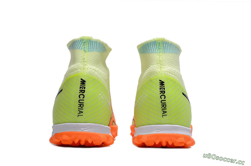Men's Nike Air Zoom Mercurial Superfly 15 Elite TF Artificial Turf High-Tops Football Shoes - Yellow/Orange/Black 5