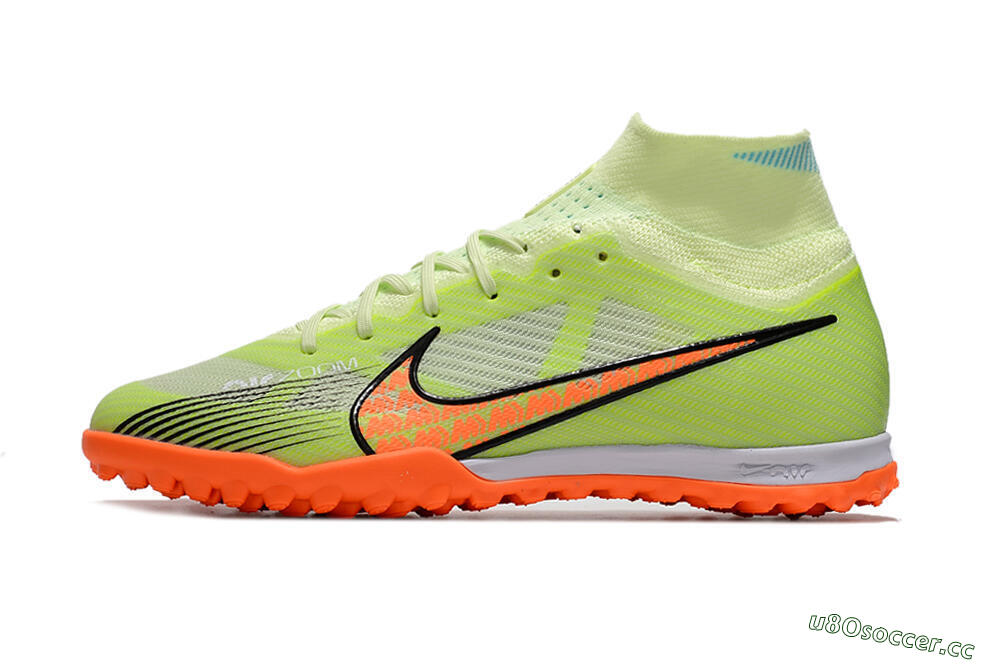 Men's Nike Air Zoom Mercurial Superfly 15 Elite TF Artificial Turf High-Tops Football Shoes - Yellow/Orange/Black 0