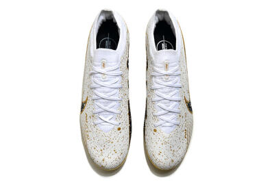 Unisex Nike Air Zoom Mercurial Vapor 15 Elite FG Firm Ground Low-Tops Football Boots - White/Gold/Black