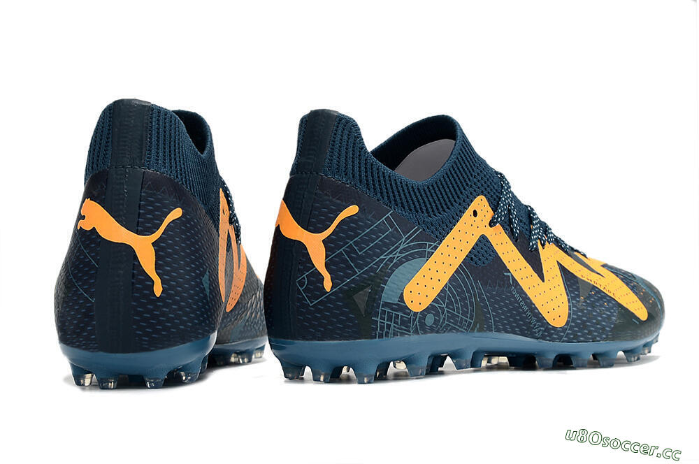 Men's Puma Future Ultimate AG Artificial Grass Low-Tops Football Boots - Blue/Yellow 6