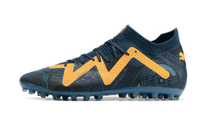 Men's Puma Future Ultimate AG Artificial Grass Low-Tops Football Boots - Blue/Yellow