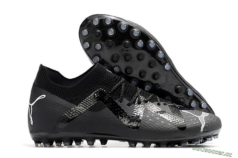 Men's Puma Future Ultimate AG Artificial Grass Low-Tops Football Boots - Black/White 2