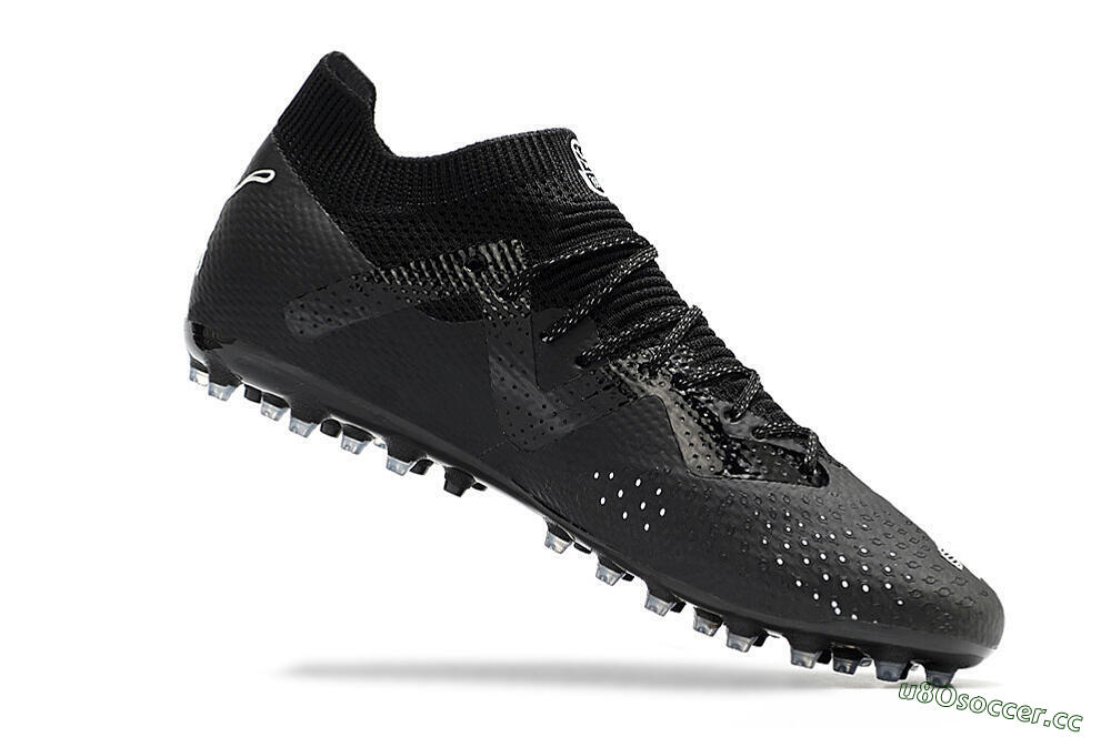 Men's Puma Future Ultimate AG Artificial Grass Low-Tops Football Boots - Black/White 4