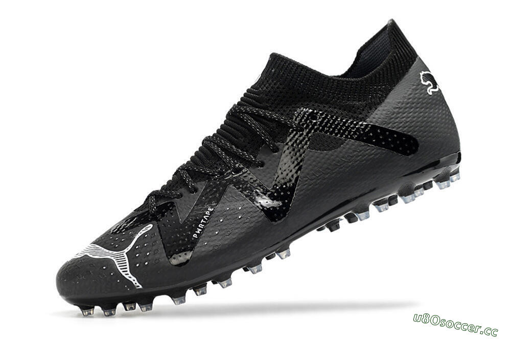 Men's Puma Future Ultimate AG Artificial Grass Low-Tops Football Boots - Black/White 5