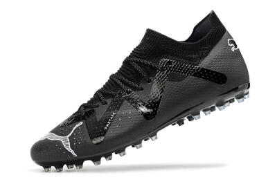 Men's Puma Future Ultimate AG Artificial Grass Low-Tops Football Boots - Black/White
