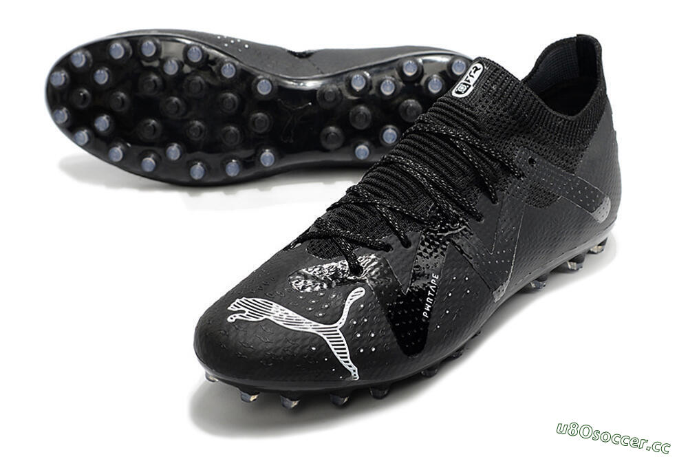 Men's Puma Future Ultimate AG Artificial Grass Low-Tops Football Boots - Black/White 3