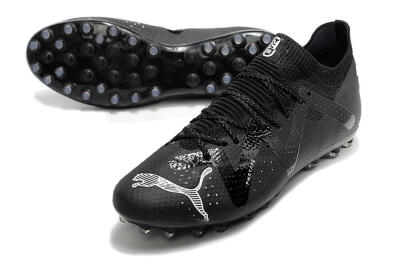 Men's Puma Future Ultimate AG Artificial Grass Low-Tops Football Boots - Black/White