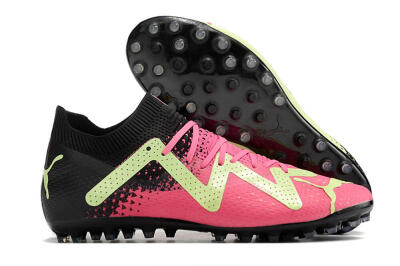 Men's Puma Future Ultimate AG Artificial Grass Low-Tops Football Boots - Yellow/Pink/Black