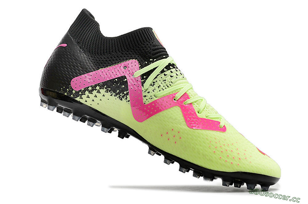 Men's Puma Future Ultimate AG Artificial Grass Low-Tops Football Boots - Yellow/Pink/Black 4