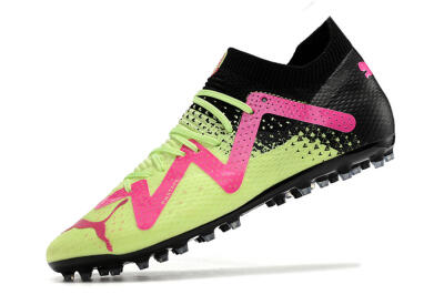 Men's Puma Future Ultimate AG Artificial Grass Low-Tops Football Boots - Yellow/Pink/Black