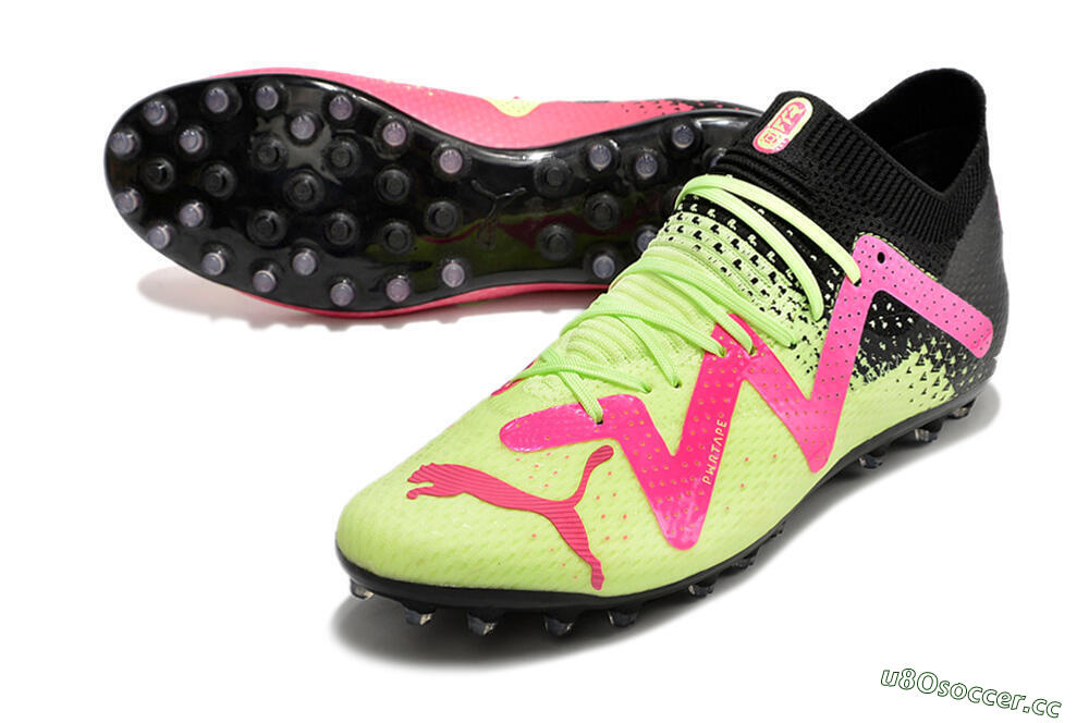 Men's Puma Future Ultimate AG Artificial Grass Low-Tops Football Boots - Yellow/Pink/Black 3