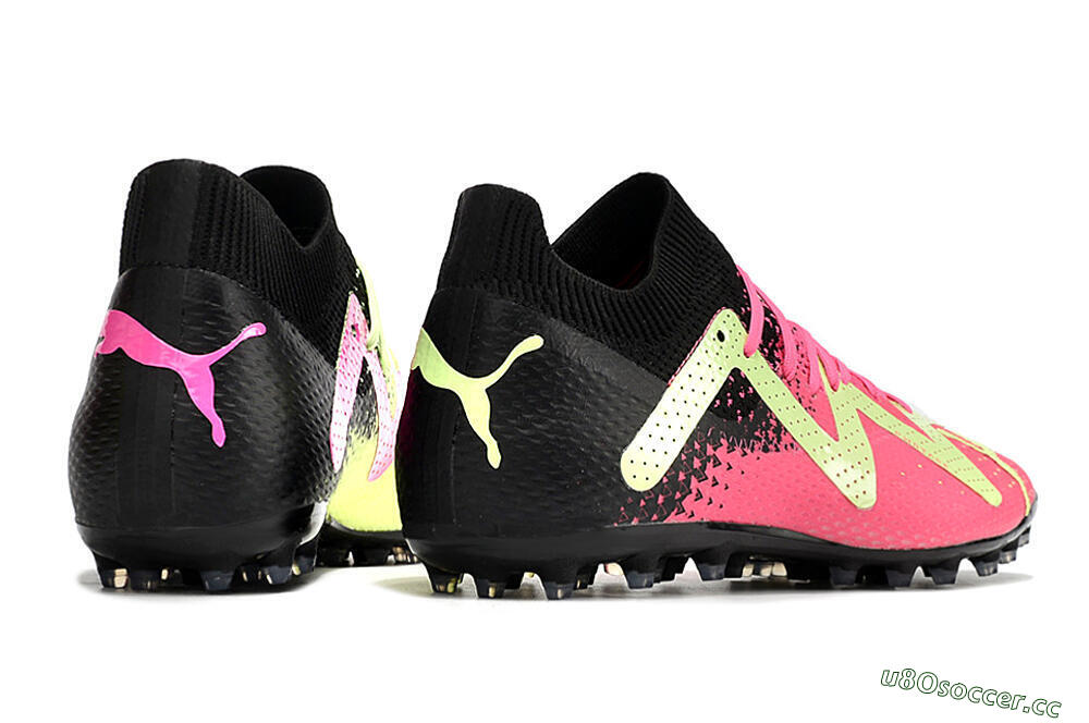 Men's Puma Future Ultimate AG Artificial Grass Low-Tops Football Boots - Yellow/Pink/Black 6