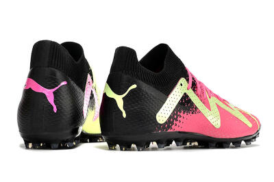 Men's Puma Future Ultimate AG Artificial Grass Low-Tops Football Boots - Yellow/Pink/Black