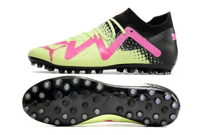 Men's Puma Future Ultimate AG Artificial Grass Low-Tops Football Boots - Yellow/Pink/Black