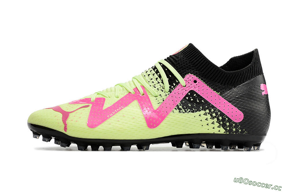 Men's Puma Future Ultimate AG Artificial Grass Low-Tops Football Boots - Yellow/Pink/Black 0