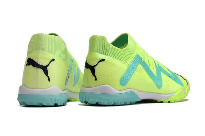 Men's Puma Future X Powercat Tokyo Match TF Artificial Turf Low-Tops Football Shoes - Green/Blue/Black