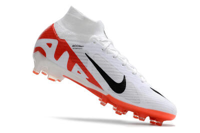 Men's Nike Air Zoom Mercurial Superfly 9 Elite AG Artificial Grass High-Tops Football Boots - White/Red/Black