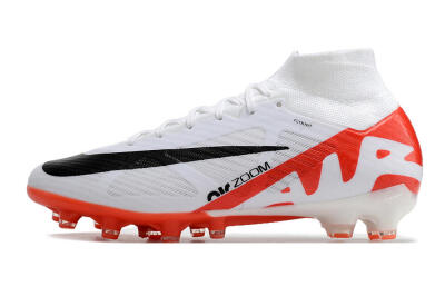 Men's Nike Air Zoom Mercurial Superfly 9 Elite AG Artificial Grass High-Tops Football Boots - White/Red/Black