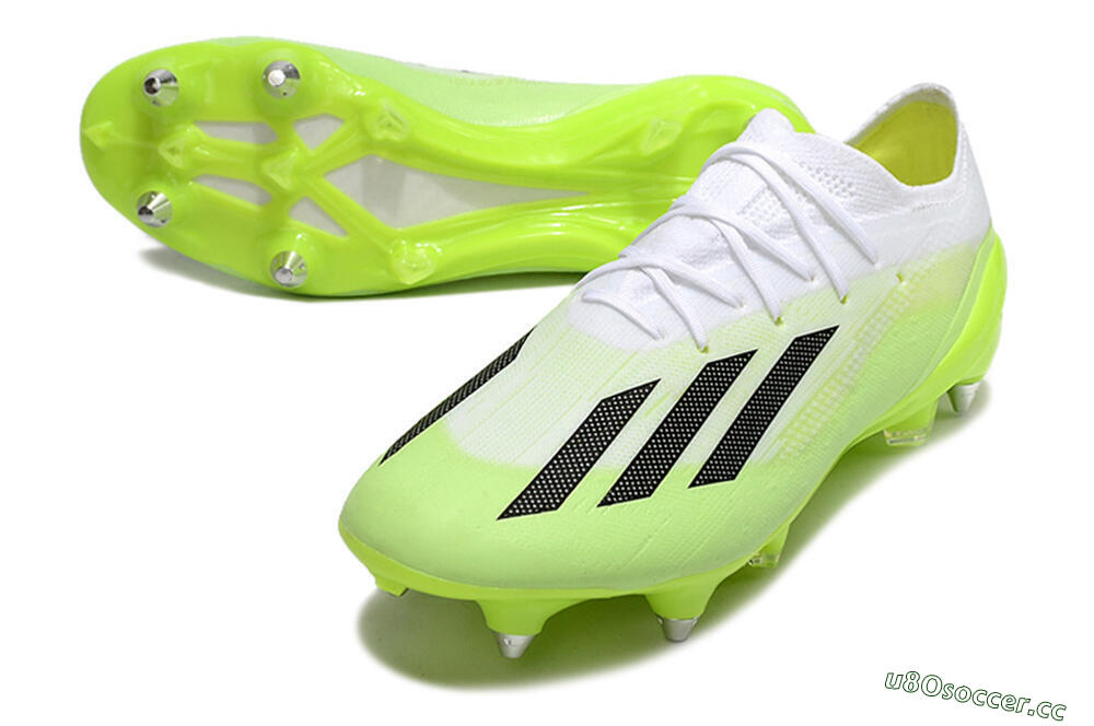 Men's Adidas X Speedportal.1 SG Soft Ground Low-Tops Football Boots - Green/Black/White 3