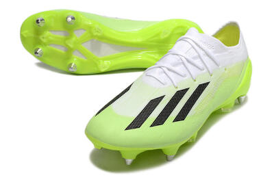 Men's Adidas X Speedportal.1 SG Soft Ground Low-Tops Football Boots - Green/Black/White