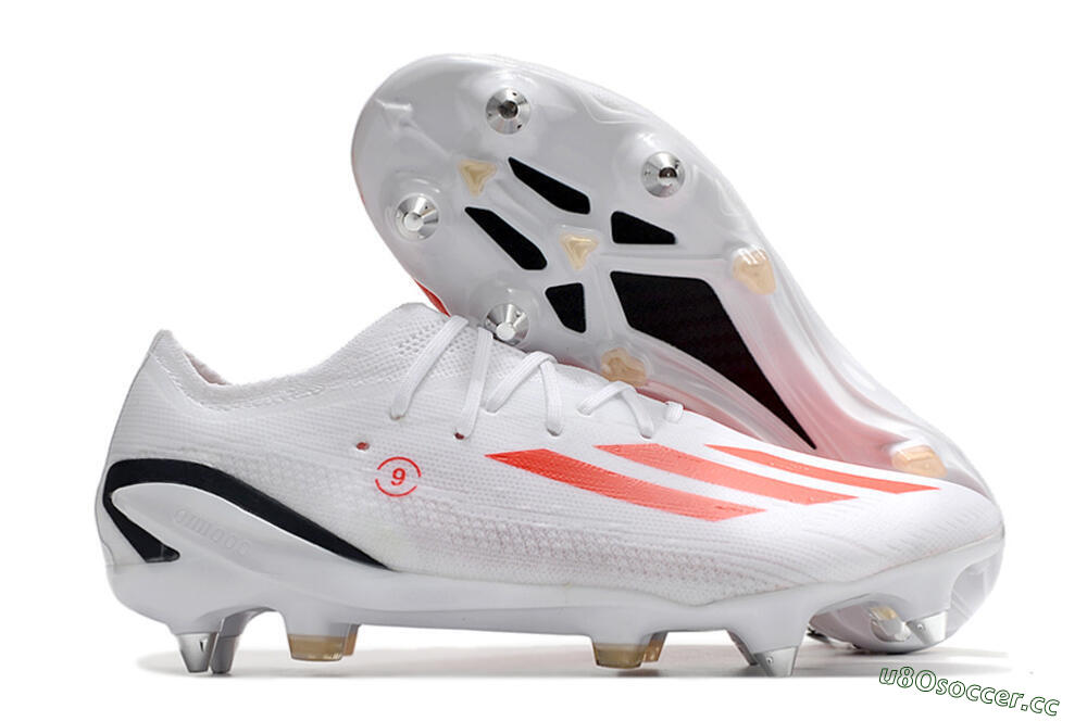 Men's Adidas X Speedportal.1 SG Soft Ground Low-Tops Football Boots - White/Orange/Black 2
