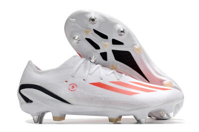 Men's Adidas X Speedportal.1 SG Soft Ground Low-Tops Football Boots - White/Orange/Black
