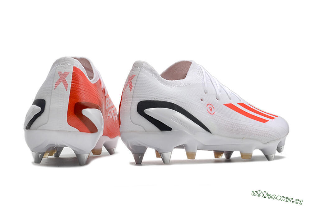 Men's Adidas X Speedportal.1 SG Soft Ground Low-Tops Football Boots - White/Orange/Black 6
