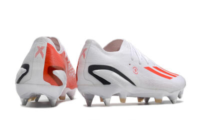 Men's Adidas X Speedportal.1 SG Soft Ground Low-Tops Football Boots - White/Orange/Black