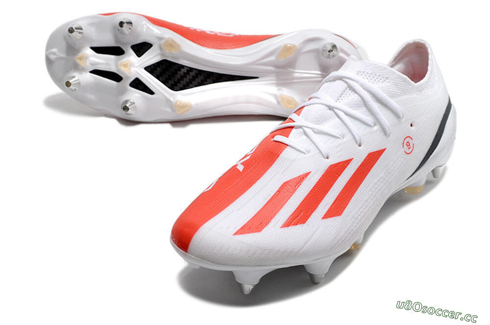 Men's Adidas X Speedportal.1 SG Soft Ground Low-Tops Football Boots - White/Orange/Black 3