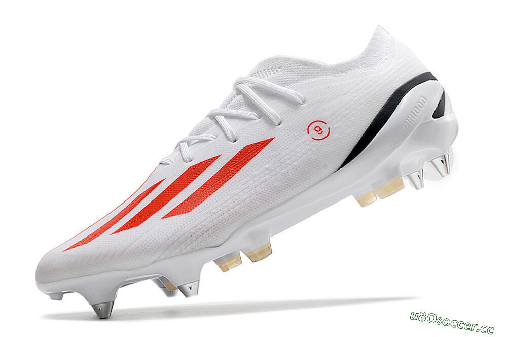 Men's Adidas X Speedportal.1 SG Soft Ground Low-Tops Football Boots - White/Orange/Black 5