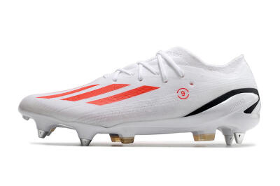 Men's Adidas X Speedportal.1 SG Soft Ground Low-Tops Football Boots - White/Orange/Black