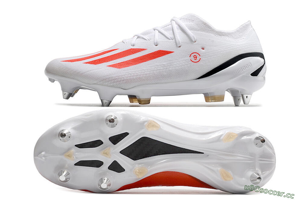 Men's Adidas X Speedportal.1 SG Soft Ground Low-Tops Football Boots - White/Orange/Black 1