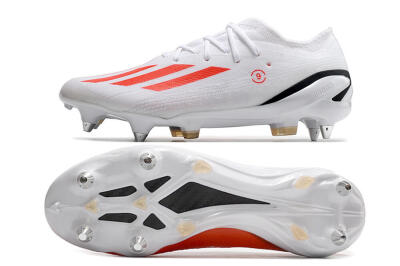 Men's Adidas X Speedportal.1 SG Soft Ground Low-Tops Football Boots - White/Orange/Black