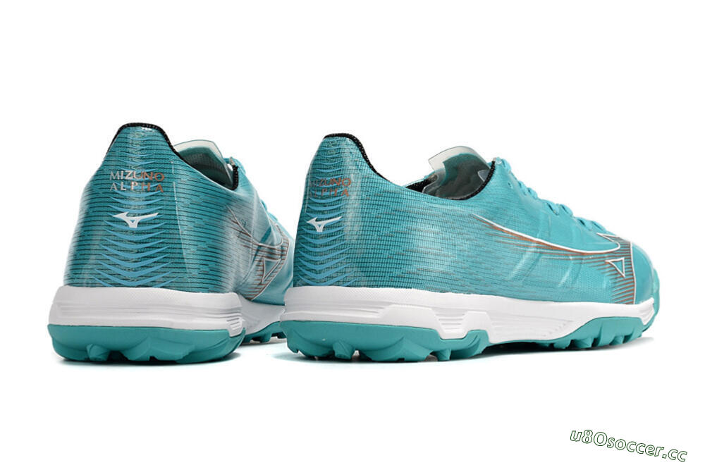 Men's Mizuno Alpha Made in Japan TF Artificial Turf Low-Tops Football Shoes - Blue/Silver/White 6