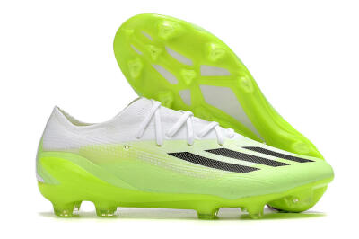 Men's Adidas X Speedportal.1 FG Firm Ground Low-Tops Football Boots - Green/Black/White