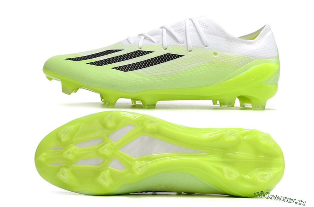 Men's Adidas X Speedportal.1 FG Firm Ground Low-Tops Football Boots - Green/Black/White 1