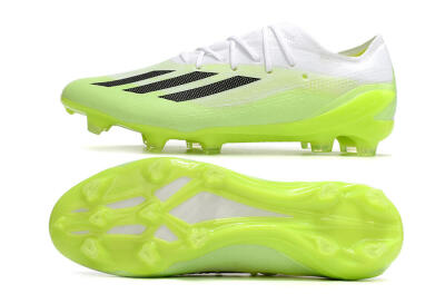 Men's Adidas X Speedportal.1 FG Firm Ground Low-Tops Football Boots - Green/Black/White