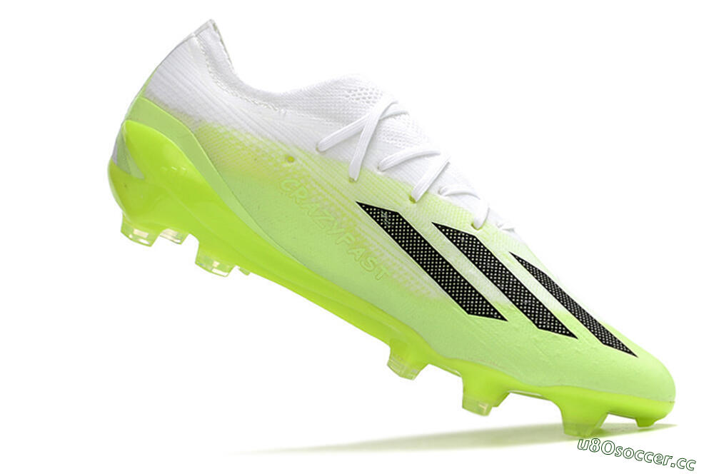 Men's Adidas X Speedportal.1 FG Firm Ground Low-Tops Football Boots - Green/Black/White 4