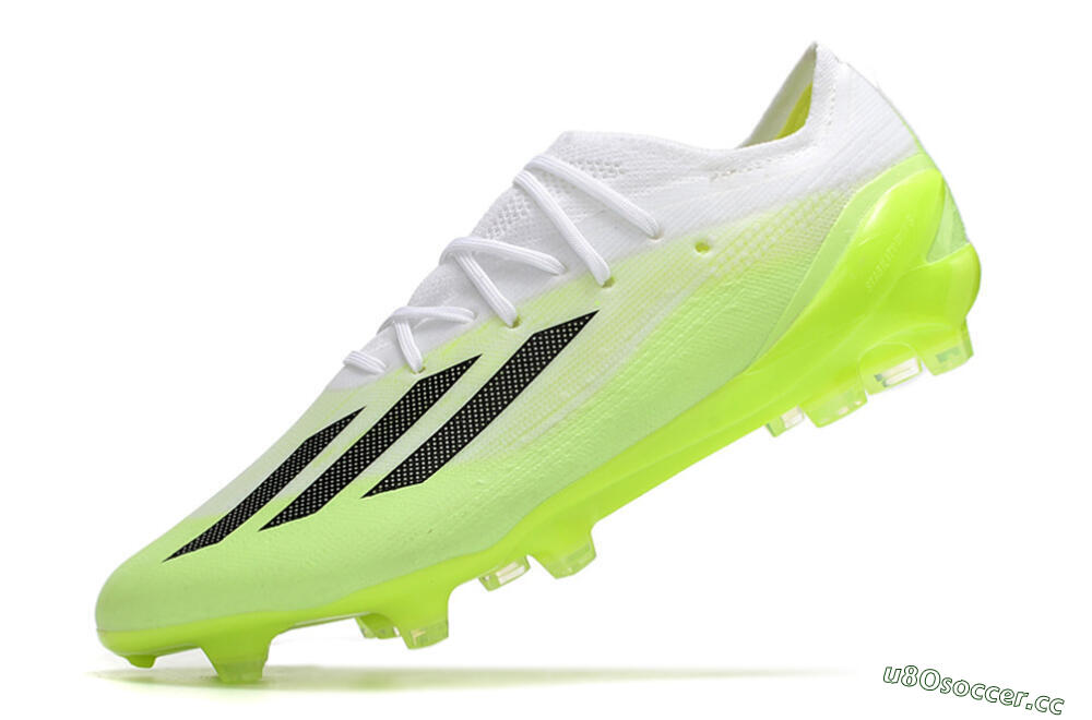 Men's Adidas X Speedportal.1 FG Firm Ground Low-Tops Football Boots - Green/Black/White 5