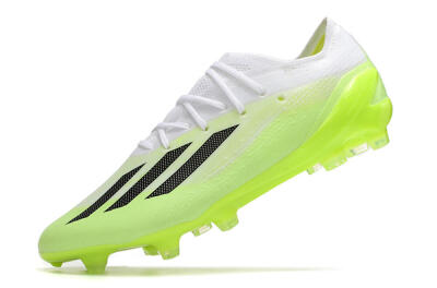 Men's Adidas X Speedportal.1 FG Firm Ground Low-Tops Football Boots - Green/Black/White