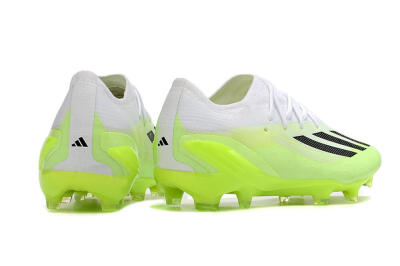 Men's Adidas X Speedportal.1 FG Firm Ground Low-Tops Football Boots - Green/Black/White