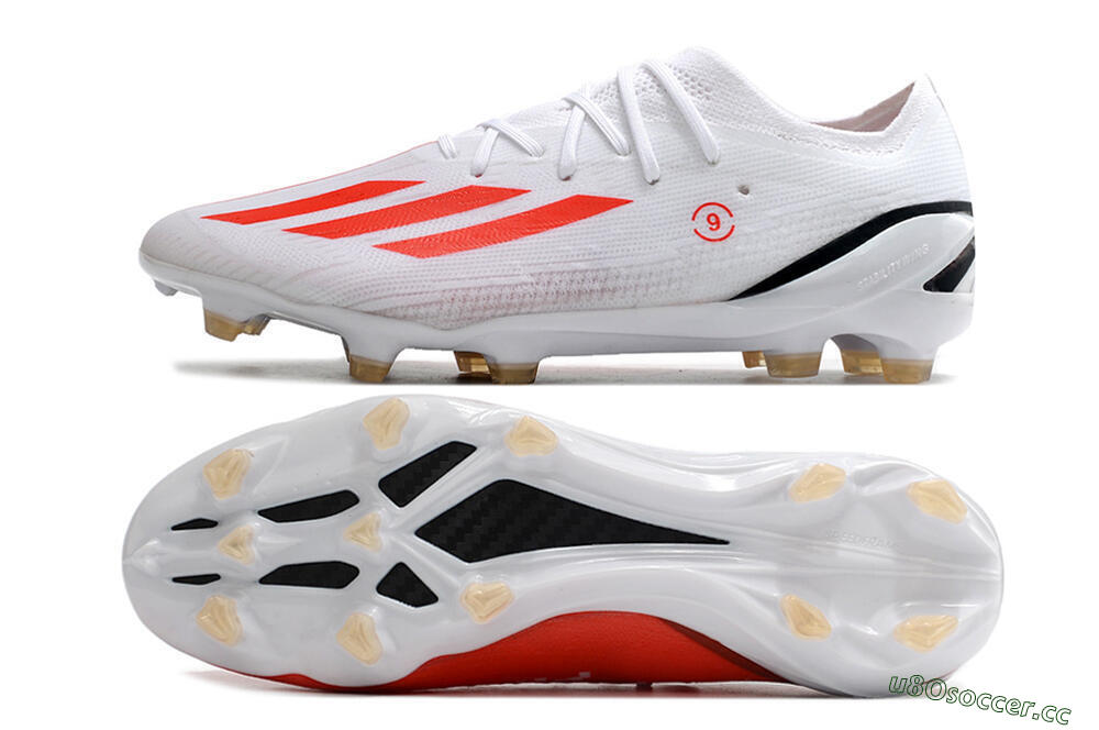 Men's Adidas X Speedportal.1 FG Firm Ground Low-Tops Football Boots - White/Orange/Black 1