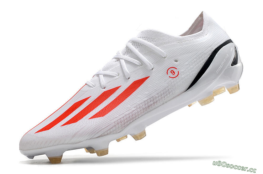 Men's Adidas X Speedportal.1 FG Firm Ground Low-Tops Football Boots - White/Orange/Black 5
