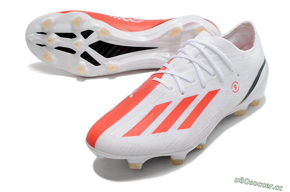 Men's Adidas X Speedportal.1 FG Firm Ground Low-Tops Football Boots - White/Orange/Black 3