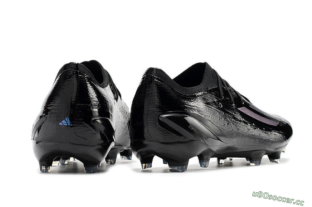 Men's Adidas X Speedportal.1 FG Firm Ground Low-Tops Football Boots - Black/Purple 6