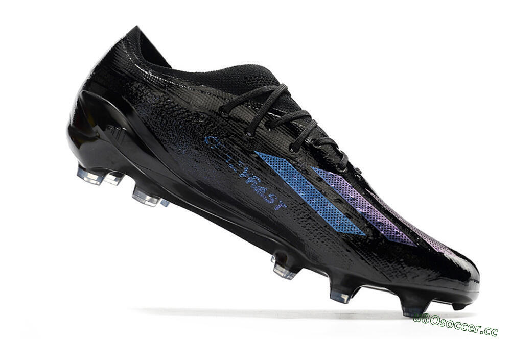 Men's Adidas X Speedportal.1 FG Firm Ground Low-Tops Football Boots - Black/Purple 4